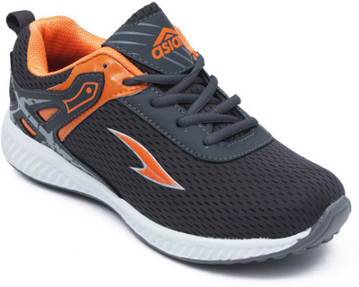 

Asian Boys Lace Running Shoes(Grey, Grey orange