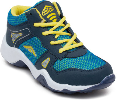 

Asian Boys Lace Running Shoes(Blue, Blue yellow