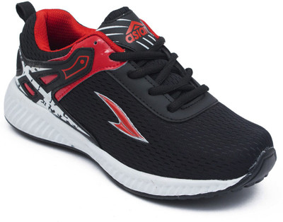

Asian Boys Lace Running Shoes(Black, Black red