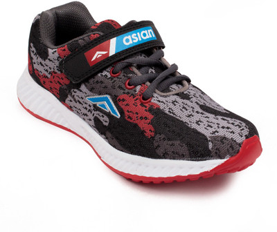 

Asian Boys Lace Running Shoes(Red