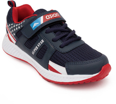 

Asian Boys Lace Running Shoes(Blue, Navy red