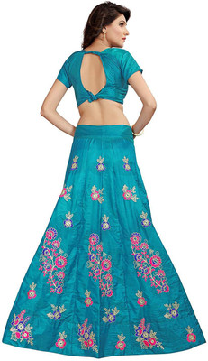shoryam fashion Embroidered Semi Stitched Lehenga Choli(Blue) Flipkart