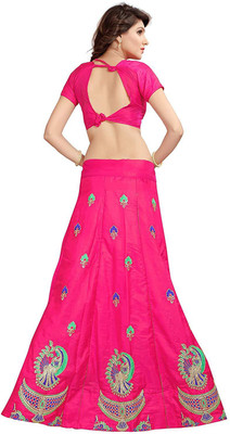 shoryam fashion Embroidered Semi Stitched Lehenga Choli(Pink) Flipkart