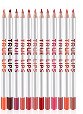 

firstzon™ True lips matte lip liner pencil set of 12(multicolor)