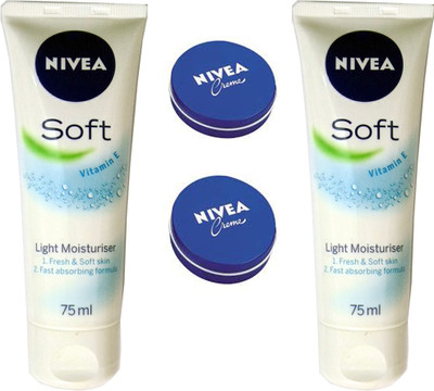 

Nivea SOFT LIGHT MOISTURISER VITAMIN E + CREME 30 ML(75 ml)