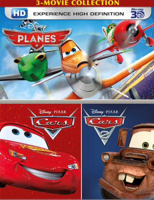 3 Movie Collection - Planes, Cars and cars 2(3D Blu-ray English)