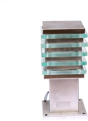 PR Prashant iceqube_mini Gate Light Outdoor Lamp(Silver)