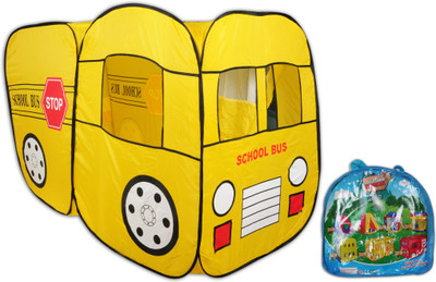 Toys Bhoomi Learn & Play Children's School Bus Play Tent for Kids Both Indoor and Outdoor Use(Yellow)