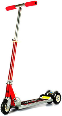 

NIYAMAT Heavy Metallic Big Size 3 Wheel Height Adjustable Scooter with Tractor Wheels - Red(Red)