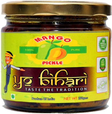 

YO BIHARI Mango Pickle/Homemade pickle Mango, Nutmeg, Coriander Pickle(250 g)