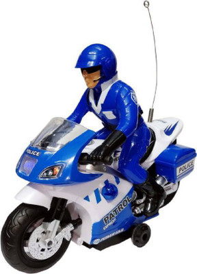 

ExaltedCollection Remote Police Patrol Motorcycle With 360 degree rotation (Blue)(Blue)