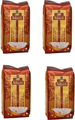 

Adaab 1121 Steam Premium Pack of 4 Basmati Rice (Long Grain, Raw)(1)