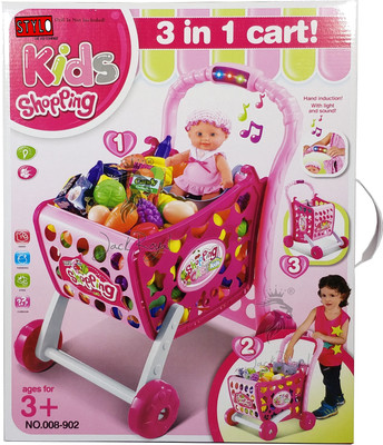 

Jack Royal 3 in 1 Shopping cart for kids with light and music