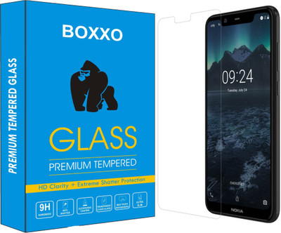 Boxxo Edge To Edge Tempered Glass for Nokia 5.1 Plus(Pack of 1)