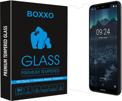 Boxxo Edge To Edge Tempered Glass for Nokia 5.1 Plus(Pack of 1)