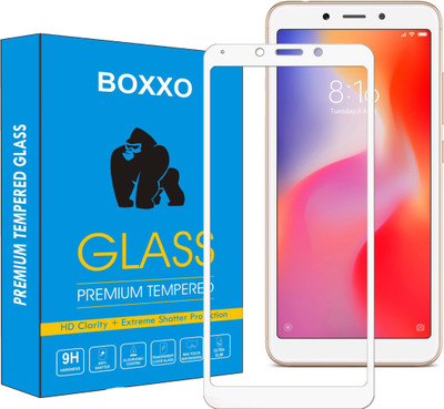 Boxxo Edge To Edge Tempered Glass for Mi Redmi 6A(Pack of 1)