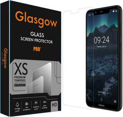 Glasgow Edge To Edge Tempered Glass for Nokia 5.1 Plus(Pack of 1)