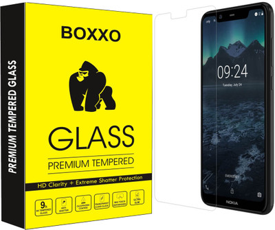 Boxxo Edge To Edge Tempered Glass for Nokia 5.1 Plus(Pack of 1)