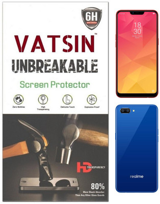 Vatsin Front and Back Screen Guard for Realme C1, Oppo K1(Pack of 1)