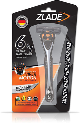 

Zlade 6 Blade Viper Motion Shaving Razor For Men - Titanium and Diamond Coated Blades Made in Germany