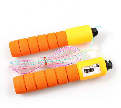 

QUINERGYS ™ 8.8 Feet Skipping Rope Adjustable Jump Rope Fitness with Counter Speed Skipping Rope(Orange, Length: 320 cm), Multicolor-118