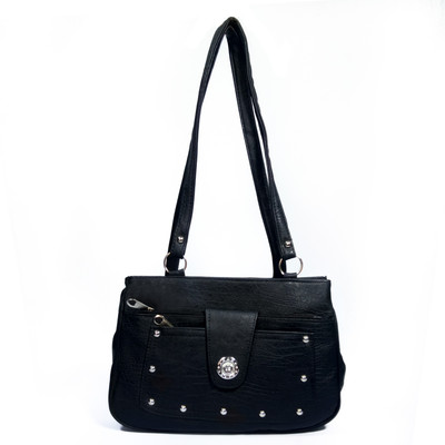 

OLEBEST Girls Casual Black PU Shoulder Bag