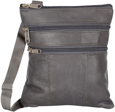 

AspenLeather Women Formal Grey Genuine Leather Sling Bag