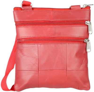 AspenLeather Women Formal Red Genuine Leather Sling Bag