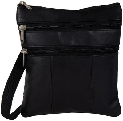 AspenLeather Women Formal Black Genuine Leather Sling Bag