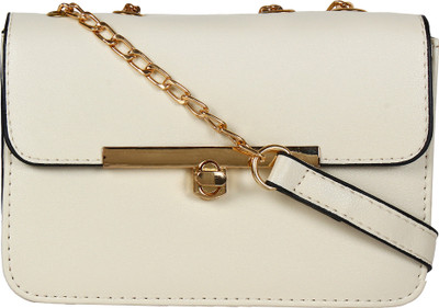 

vamsum Women Evening/Party Beige PU Sling Bag