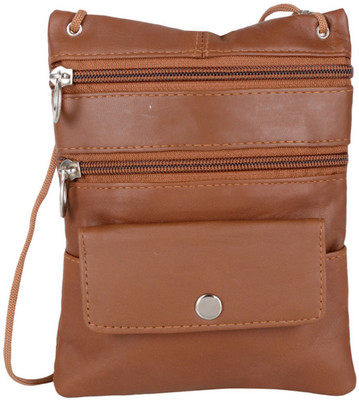 

AspenLeather Women Formal Tan Genuine Leather Sling Bag