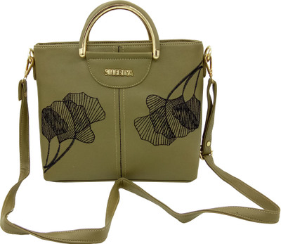 

Sileriya bags Girls Evening/Party, Casual, Formal, Sports Green PU, Linen, Synthetic Fabric Sling Bag