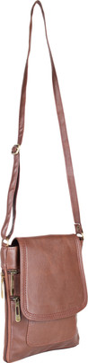 

Kreative Bags Men & Women Casual Brown PU Sling Bag
