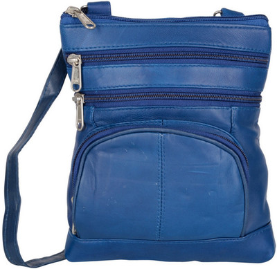 

AspenLeather Women Formal Blue Genuine Leather Sling Bag
