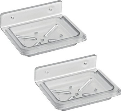 

Spiry Abs Square Heavy Plastic Soap Dish Soap Holder(CLEAR)