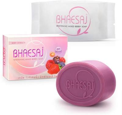 

Bhaesaj Imported Fairness Mix Berry whitening Soap with Vitamin E and fruit extract for Women and Men(130 g)