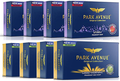 

Park Avenue GOOD MORNING & STORM Fragrant Soap 125g X 8(1000 g, Pack of 8)