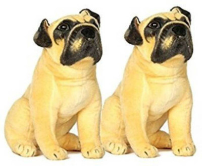 

Riva Combo Offer Two Pug Dog Stuff Animal - 30 cm (Brown) - 30 cm(Brown)