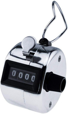 SYGA Counter Handheld, Digit Number Lap Counter Manual Mechanical Clicker with Finger Ring Sliver Digital Tally Counter(Silver Pack of 1)
