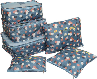 

kuber industries 6 Pieces Travelling Mesh Laundry Pouch/Cloth Organizer Storage Bag -CTKTC1459(Grey)