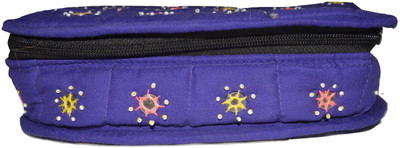 

NavRup Handworks Cosmetic Pouch(Blue), Dark blue