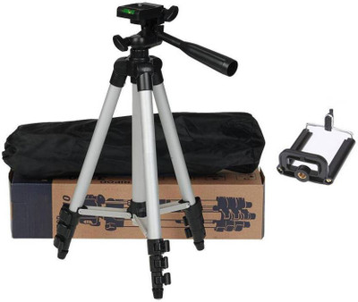 

DILURBAN Tripod-3110 Portable Camera Tripod With Three-Dimensional Head & Quick Release Plate Tripod TP06 Tripod Kit(BLACK,SILVER, Supports Up to 1500 g)