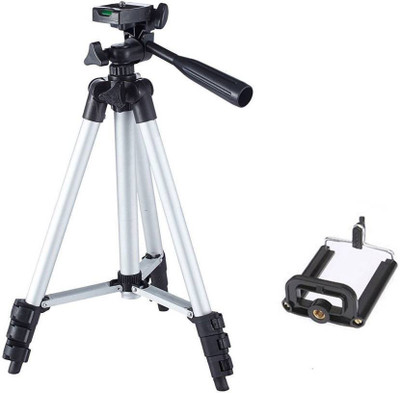 

DILURBAN Tripod-3110 Portable Camera Tripod With Three-Dimensional Head & Quick Release Plate Tripod TP12 Tripod Kit(BLACK,SILVER, Supports Up to 1500 g)