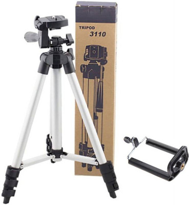 

DILURBAN Tripod-3110 Portable Camera Tripod With Three-Dimensional Head & Quick Release Plate Tripod TP07 Tripod Kit(BLACK,SILVER, Supports Up to 1500 g)