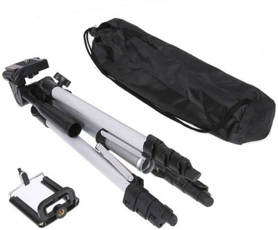 

DILURBAN Tripod-3110 Portable Camera Tripod With Three-Dimensional Head & Quick Release Plate Tripod TP08 Tripod Kit(BLACK,SILVER, Supports Up to 1500 g)