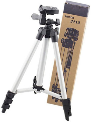 

DILURBAN Tripod-3110 Portable Camera Tripod With Three-Dimensional Head & Quick Release Plate Tripod TP16 Tripod Kit(BLACK,SILVER, Supports Up to 1500 g)
