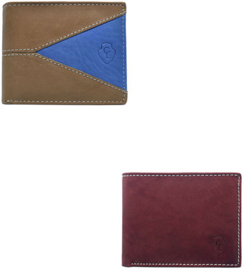 

Creative Edge Men Tan, Maroon Genuine Leather Wallet(6 Card Slots), Maroon;tan