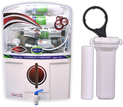 

AQUAULTRA SOLOS 14 L RO + UV + MTDS Water Purifier(White)