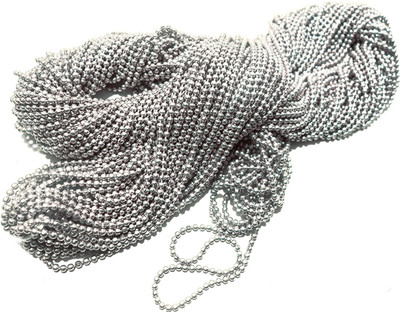 

Kwizy Ball Chain for Jewelry Making Decorating Craft Work Silver (Pack of 5 Mtr)