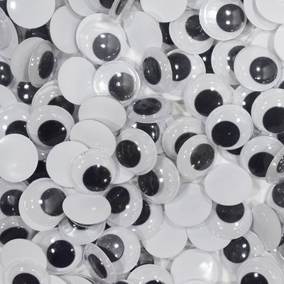 

YNS Crafts Stock Googly Moving Eyes Black & White: 200pcs 8mm.